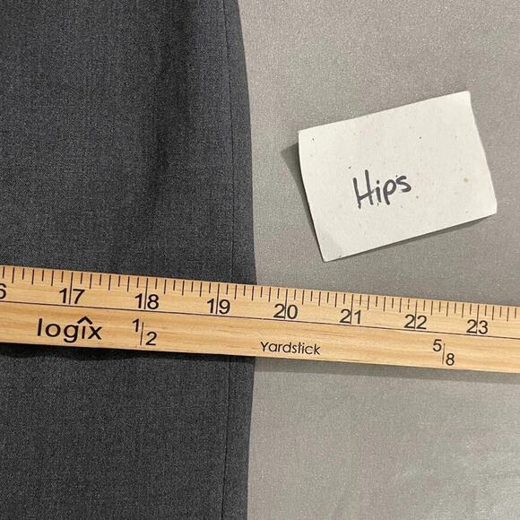 Calvin Klein Size 6 Charcoal Career Stretch Pencil Skirt Business Office Classic - Picture 10 of 11